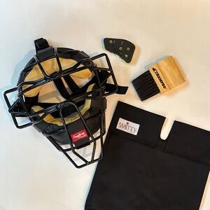 Rawlings LWMX Baseball Umpire Catcher Face Cage Guard Leather Adult Umpire Gear